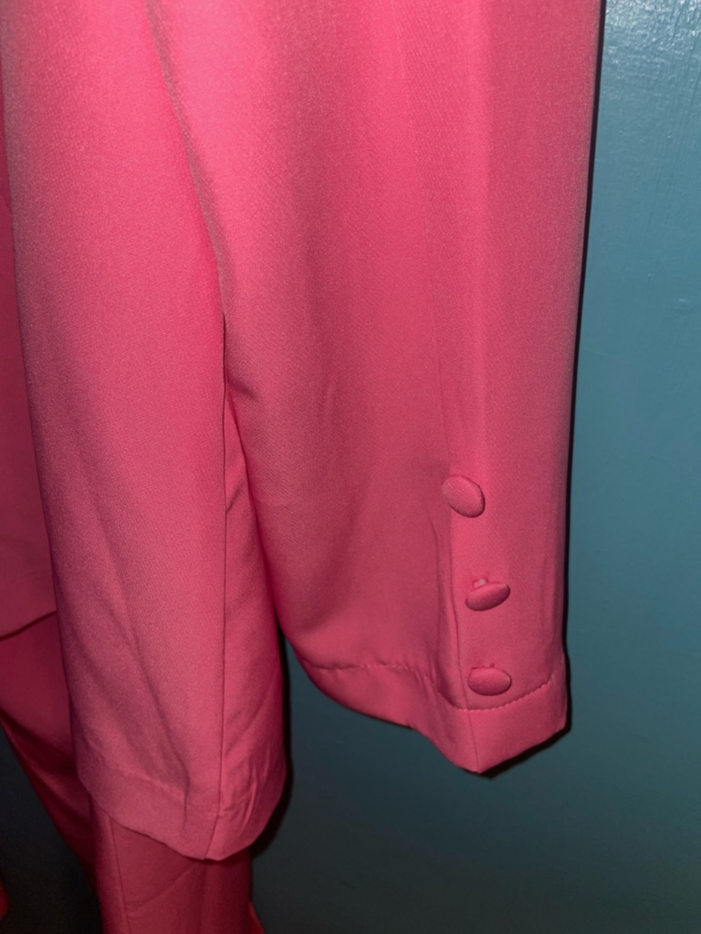 Women’s Pink Two-Piece Blazer and Wide-Leg Pant Set - Picture 9 of 14